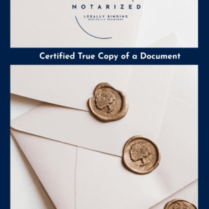 Certified True Copy of a Document