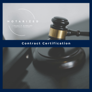 Contract Certification