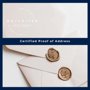 Certified Proof of Address